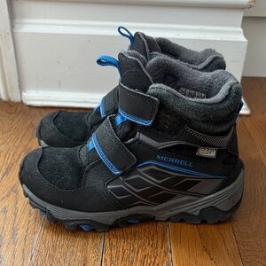 Merrell Kids' Black and Blue Adventure Boots